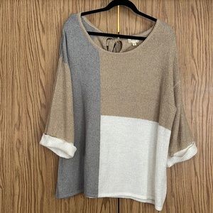 Neutral Block Sweater